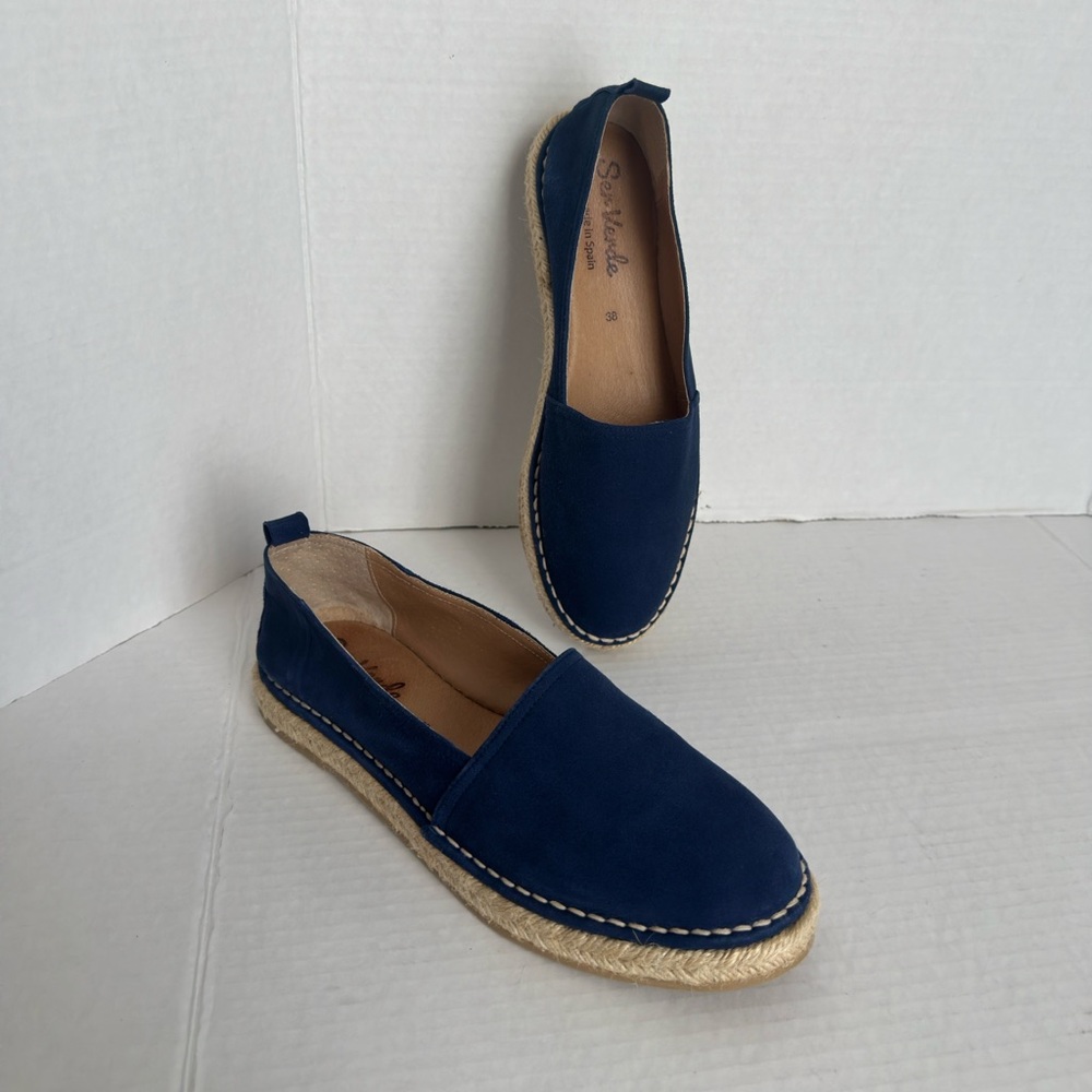 Ser Verde || Women's hand made in Spain Blue Espadrilles size 38